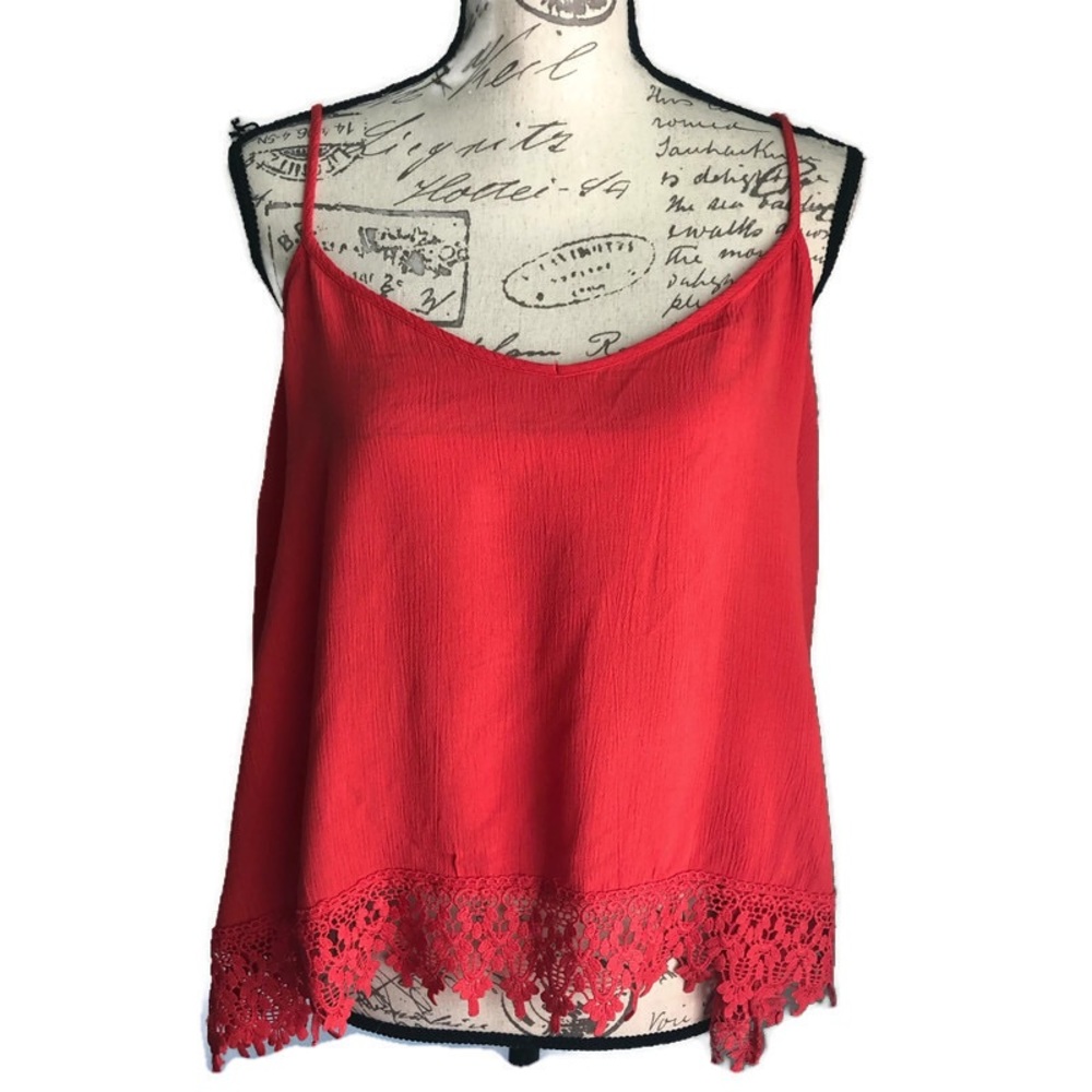 REWIND | Orange/Red Tank/Crop Top Size Medium